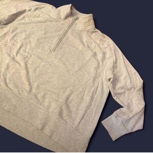 DSG Light Gray Quarter Zip-Up Sweater